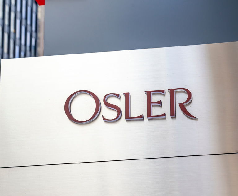 Osler Names Toronto M&A Partner as New Firm Co Chair