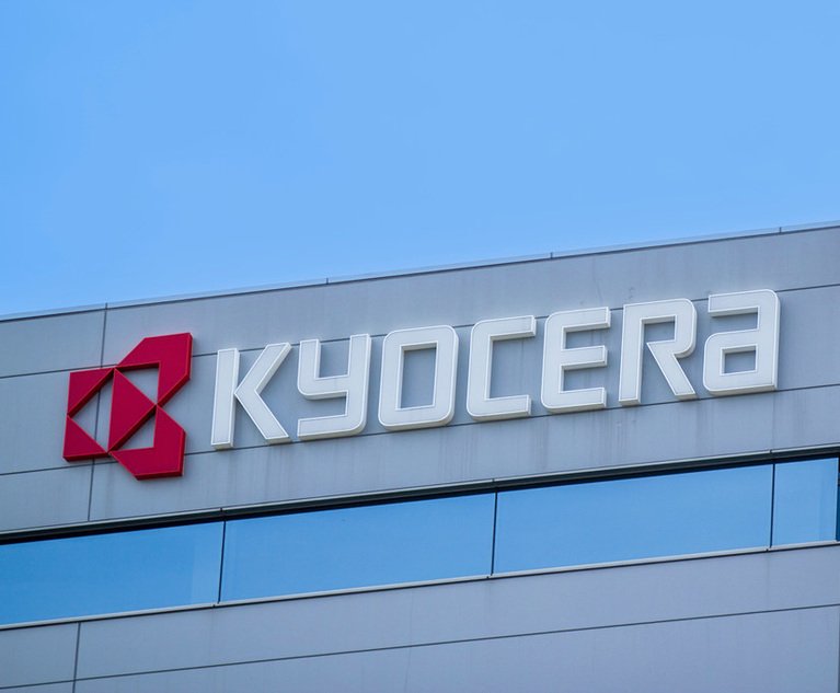 Japan's Kyocera Tags Lowenstein Sandler Heavyweights to Fight Anti Russia Sanctions Enacted by New Jersey