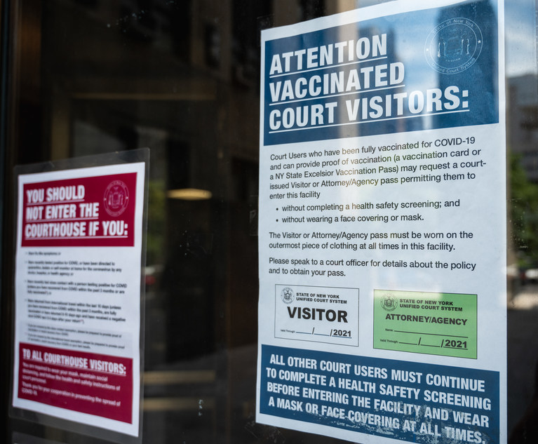 New York Unified Court System Lifts Facemask Mandate for the Vaccinated