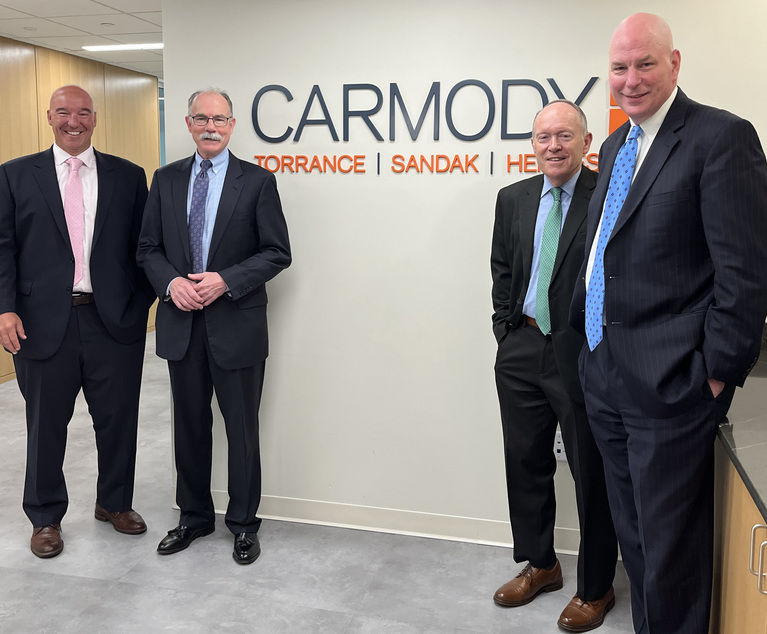 Carmody Inks Deal With DDN in Guilford for Boost in Litigation Talent