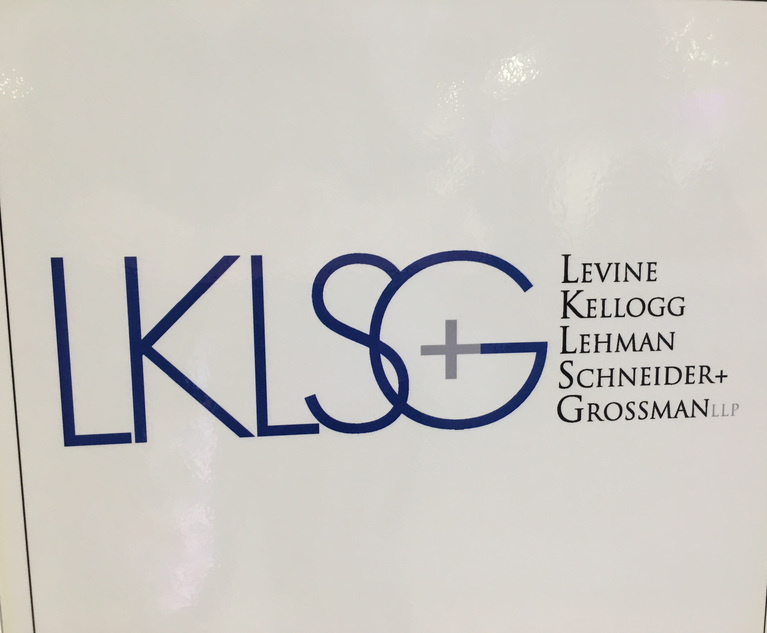 Litigation Departments of the Year: Levine Kellogg Schneider Lehman Grossman