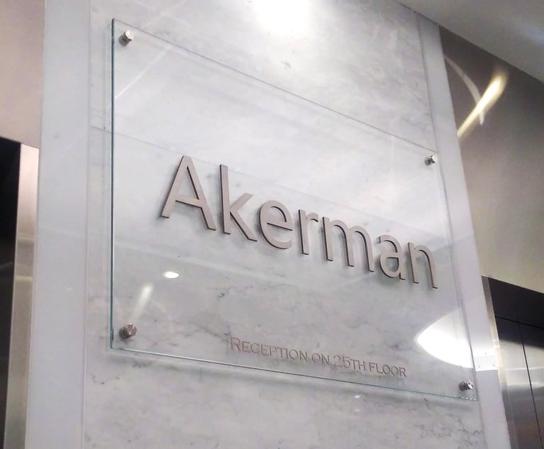 Akerman Scoops Up Former Miami Dade Attorney to Chair Land Use Practice