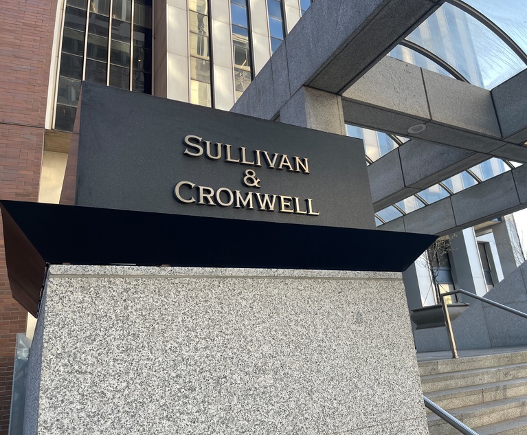 Sullivan & Cromwell Says Client Demand Government Activity Led to National Security Practice Focus