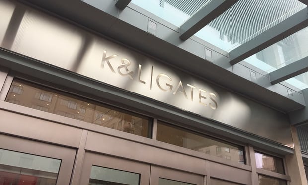 K&L Gates Seeks Arbitration in Ex Partner's Suit Alleges He Harassed the Firm