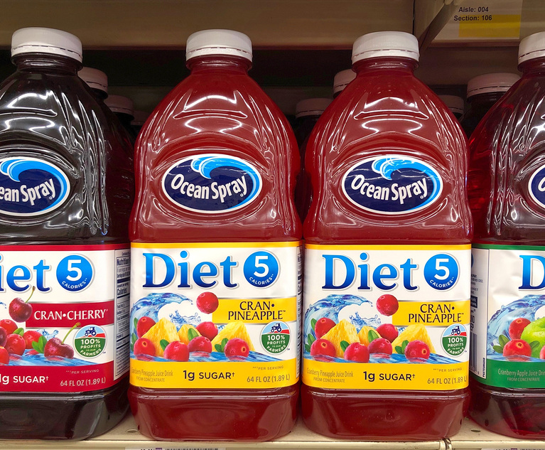 Class Action Lawsuit Filed Over Ocean Spray's 'No Preservative' Labeling