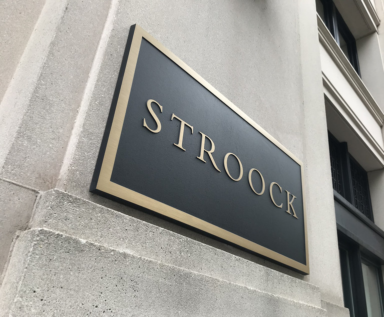 In Stroock Dissolution Partners Will Get Capital Back After Hogan Lovells Is Made Whole