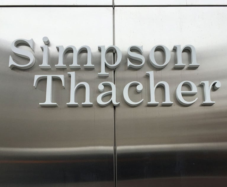 Top Partner Pay at Simpson Thacher to Breach 20M