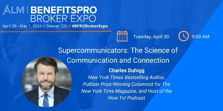 Pulitzer Prize-winning author Charles Duhigg announced as a 2024 Broker Expo keynote