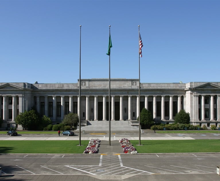 The Temple of Justice at the Washington State Capitol in Olympia, Washington.