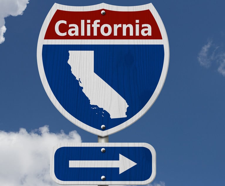 California road sign