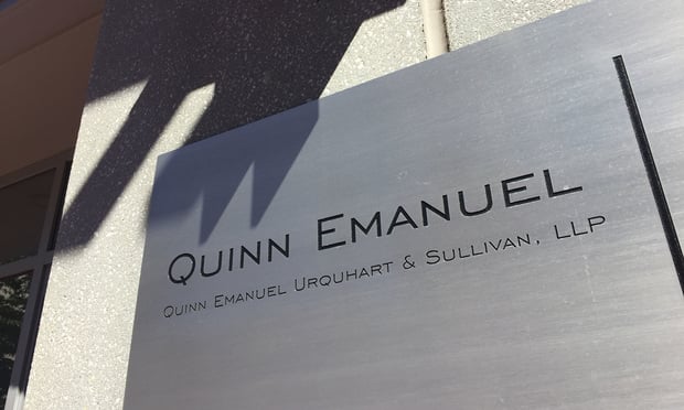 Quinn Emanuel Urquart & Sullivan signage