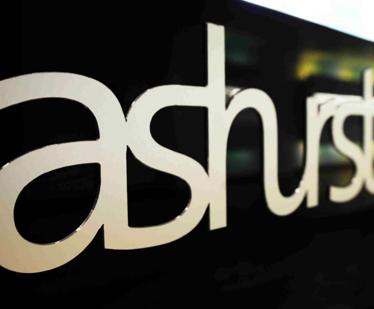 Ashurst signage