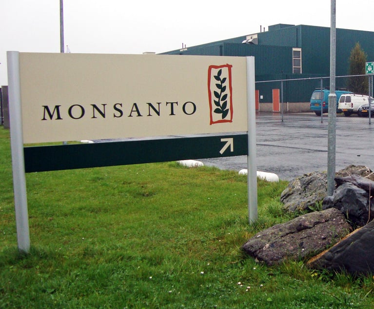 Monsanto Scores 2nd Phila. Roundup Verdict, but Fails to Stop Impending Trial