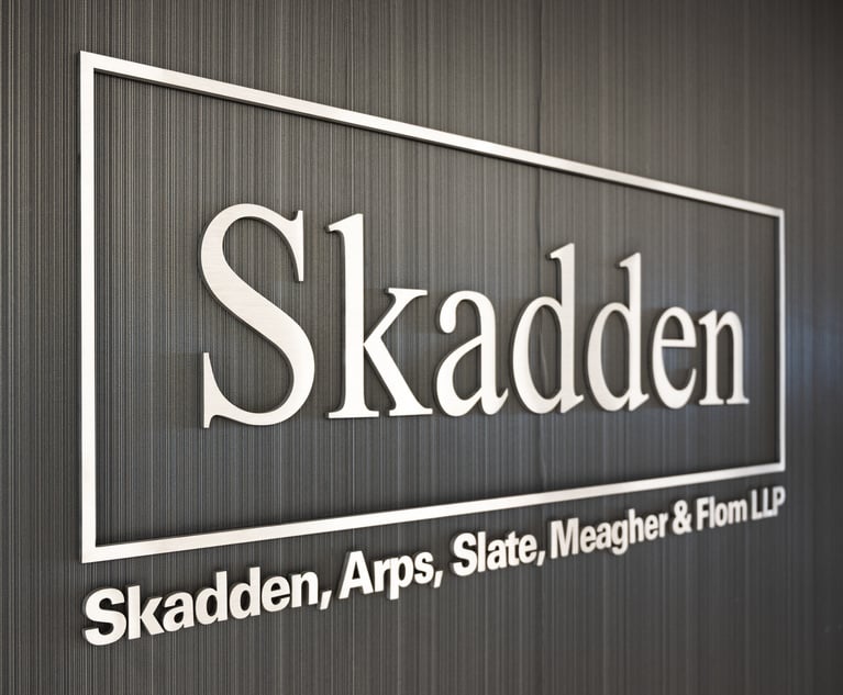 Fried Frank's Head of Global Finance Moves to Skadden