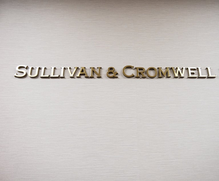 Deputy GC of Fed Reserve Board Returns to Sullivan & Cromwell