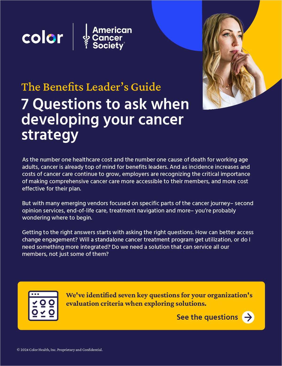 The Benefits Leader's Guide: 7 Questions To Ask When Developing Your Cancer Strategy link