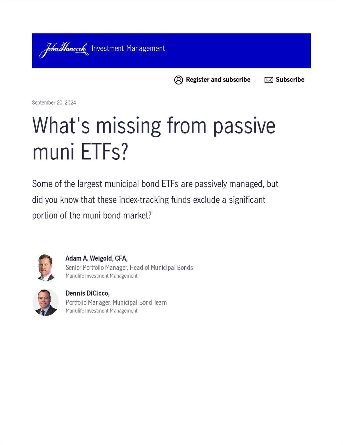 What's Missing From Passive Municipal Bond ETFs? link