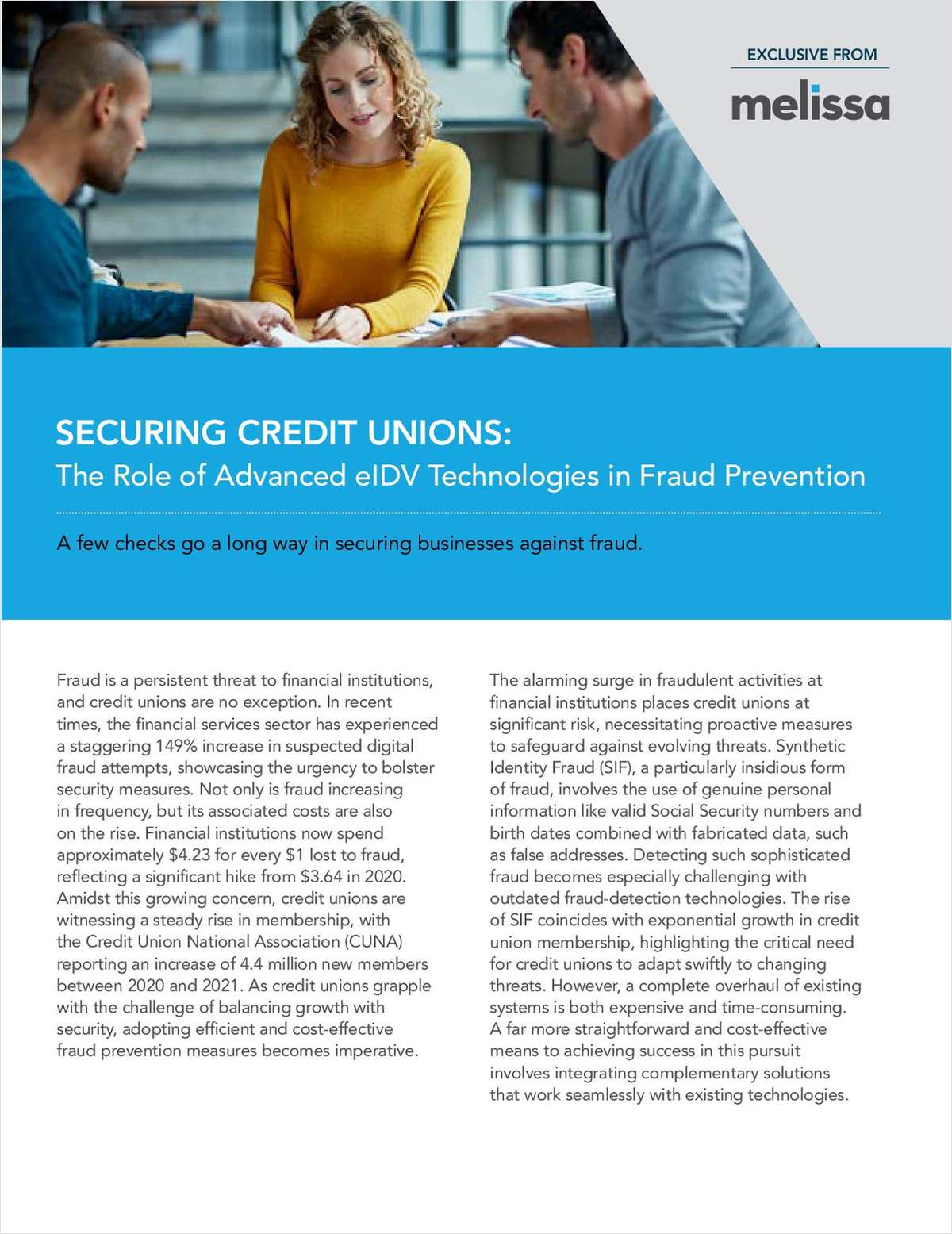 Securing Credit Unions: The Role of Advanced eIDV Technologies in Fraud Prevention link