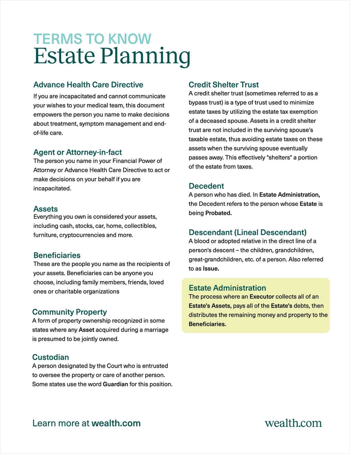 Essential Estate Planning Terms for You and Your Clients link