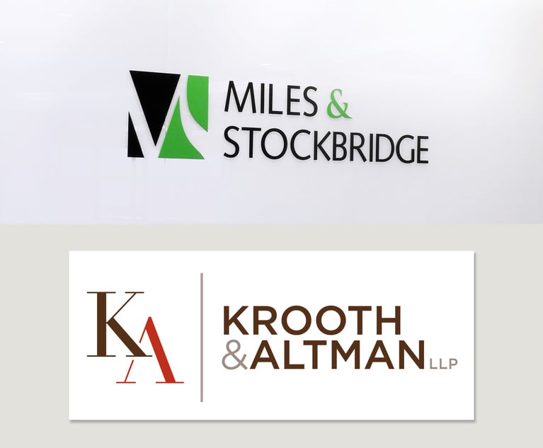 Miles & Stockbridge to Combine With DC-Based Real Estate Finance Firm