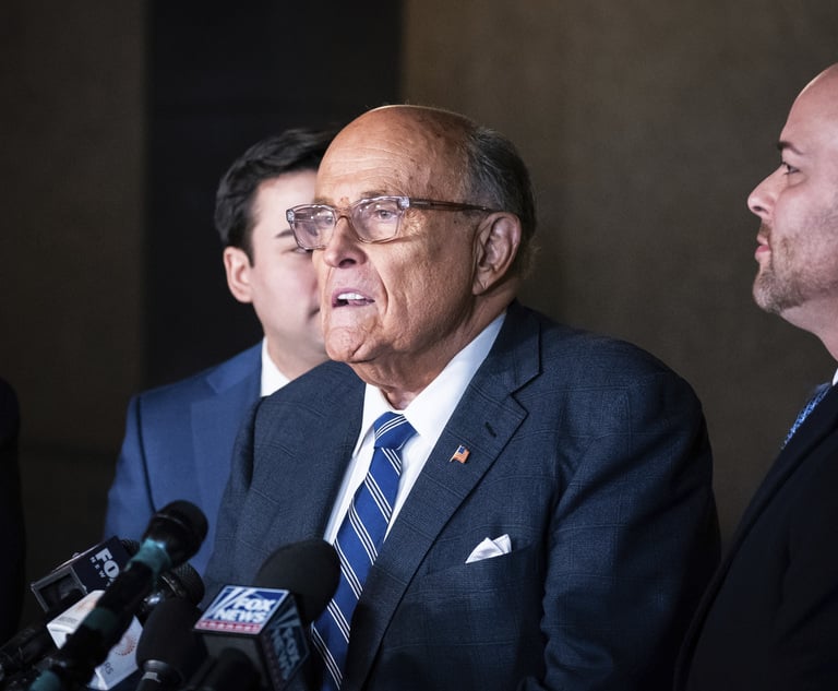 Rudy Giuliani Settles NY Enforcement Action With Ga. Poll Workers