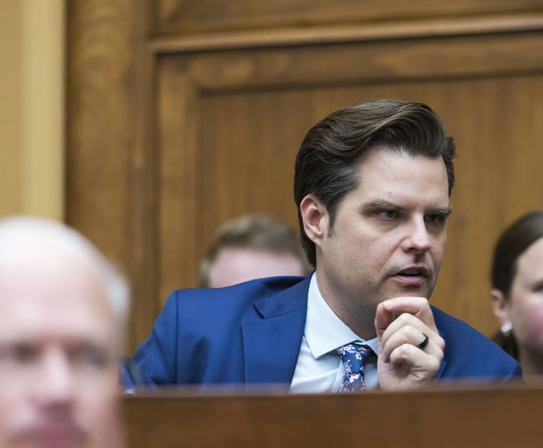 Matt Gaetz Weighs Future Role at Morgan & Morgan