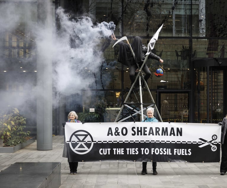 Five Arrested After Extinction Rebellion Protestors Enter A&O Shearman's Office