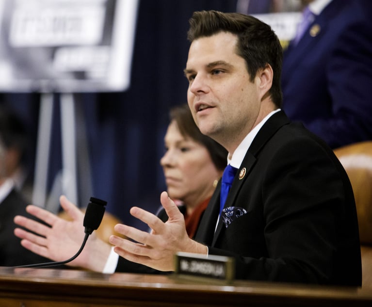 Trump Selects Matt Gaetz as Attorney General