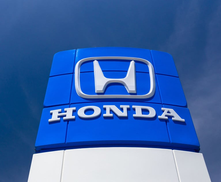 Who Got the Work: Riley Safer Attorneys Step in to Defend Honda Motor Co. in Class Action Suit