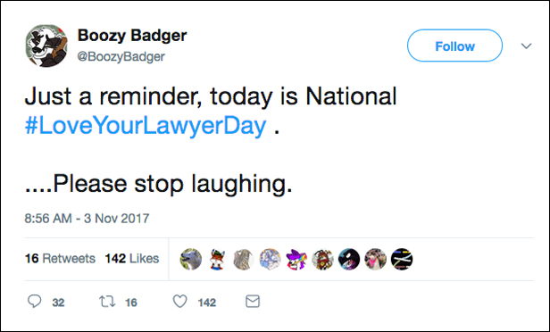 Happy LoveYourLawyerDay It's Not All Lawyer Jokes and Gifs Just Some 