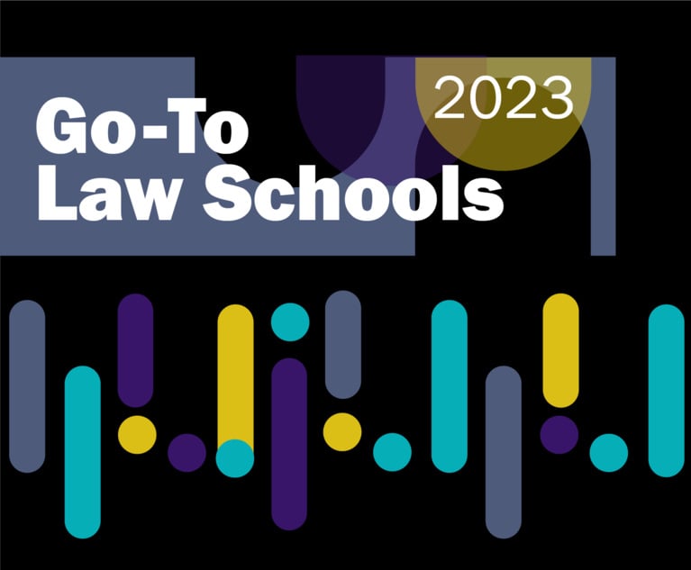 Logotipo del informe Go-To Law Schools de 2023