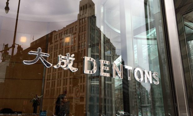 Dentons signage