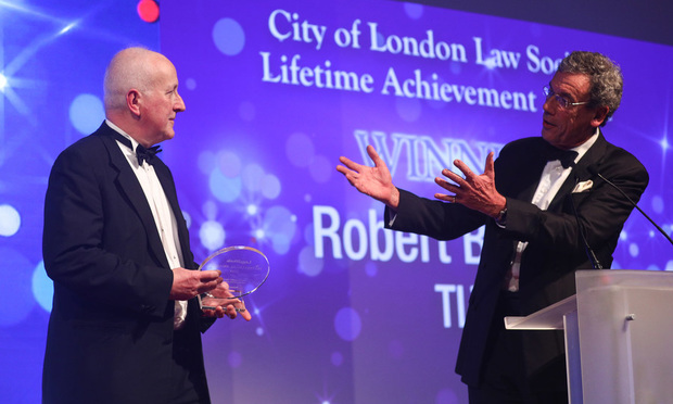 Robert Bourns, TLT, and BLA judge Edward Sparrow, City of London Law Society