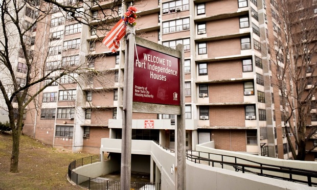 Thomas Giuffra of the law firm Rheingold Giuffra Ruffo & Plotkin recently won a $58 million decision against the New York City Housing Authority (NYCHA) for his client, 12-year-old Dakota Taylor and her mother, Tiesha Jones of the Bronx. ..The jury found that the NYCHA failed to inspect her apartment at the Fort Independence Houses at 3353 Fort Independence St. for lead paint, as required. (Photo by David Handschuh/NYLJ)..