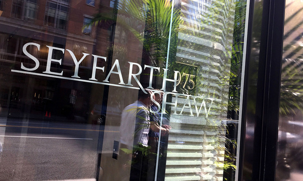 Seyfarth Shaw offices. Photo: Diego M. Radzinschi/ALM