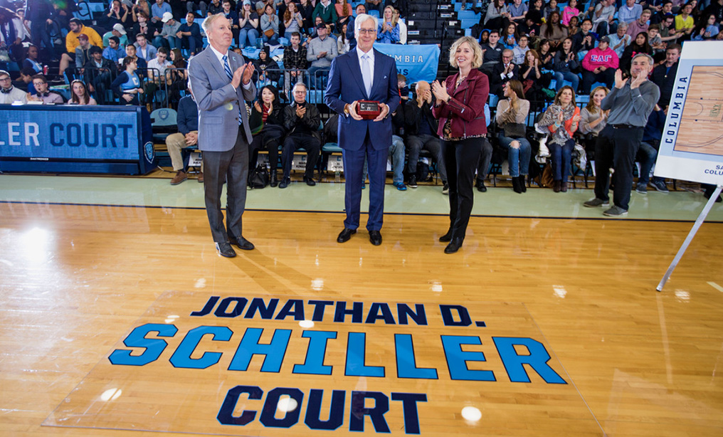 Columbia University's new Jonathan D. Schiller basketball court