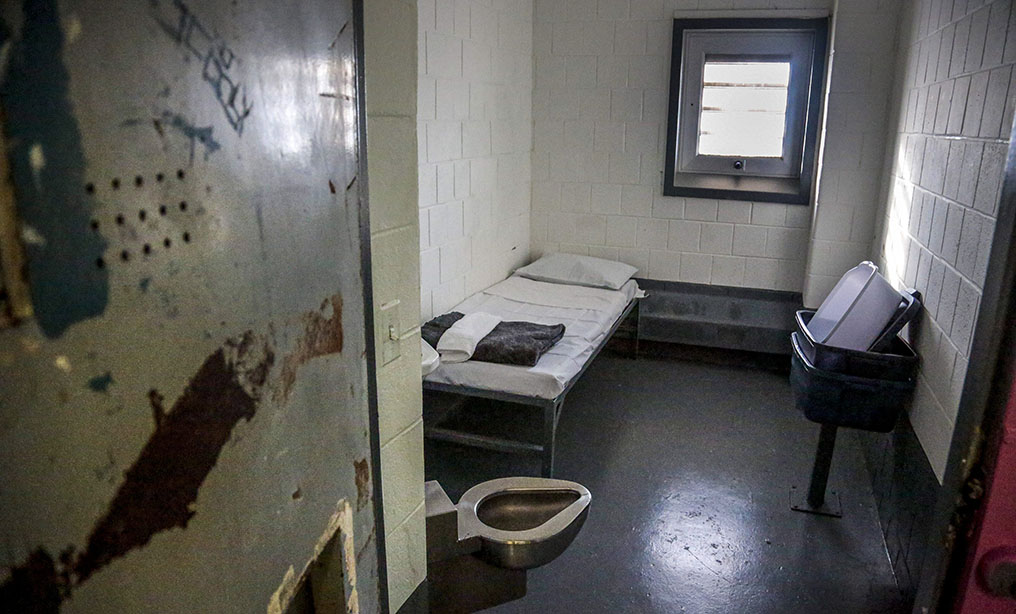 A solitary confinement cell at New York's Rikers Island jail, governed by New York City Department of Correction. Photo: Bebeto Matthews/AP