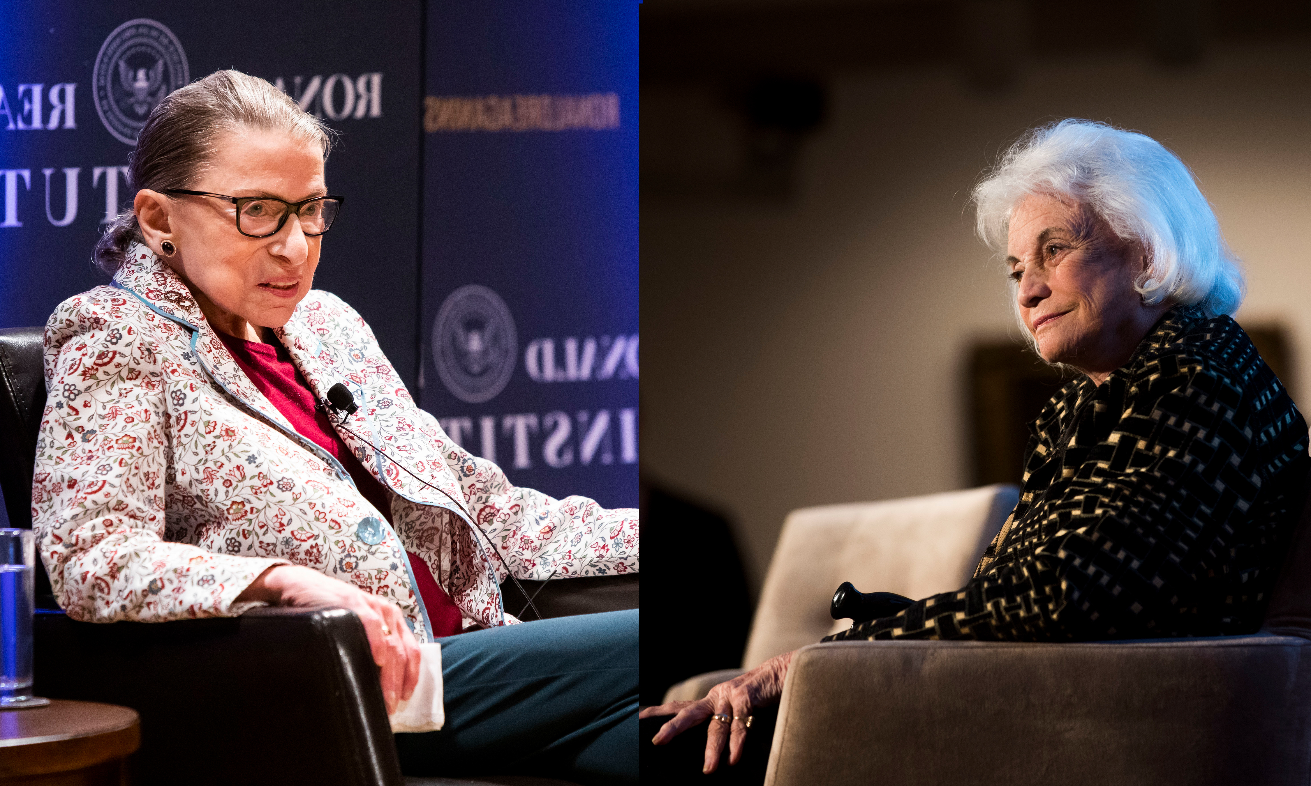 Ruth Bader Ginsburg, left, and Sandra Day O'Connor, right. Photos: Diego M. Radzinschi/ALM and Kevin Wolf/AP