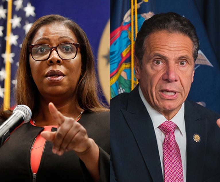 Cuomo Files Grievance Against Ny Attorney General James New York Law Journal 6276