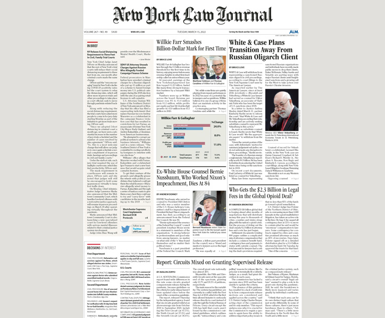Tuesday Newspaper New York Law Journal