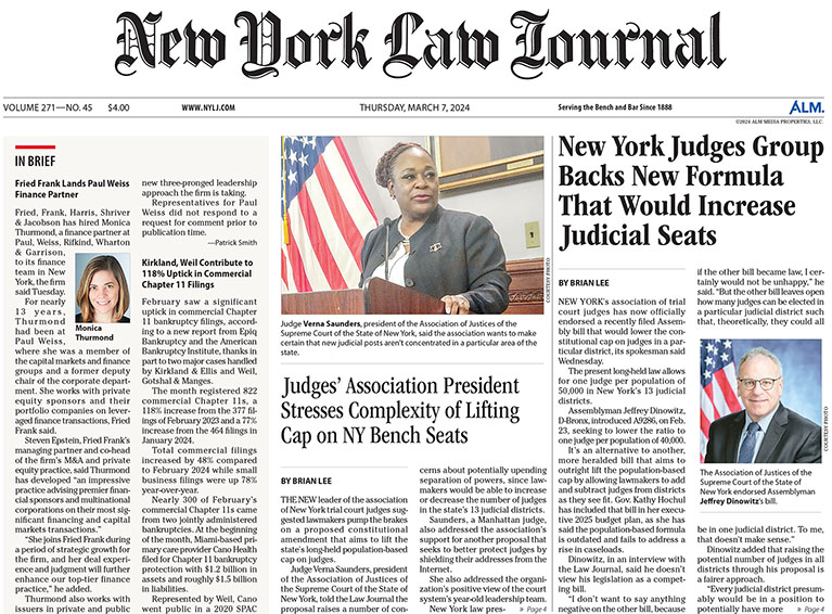 Thursday Newspaper | New York Law Journal