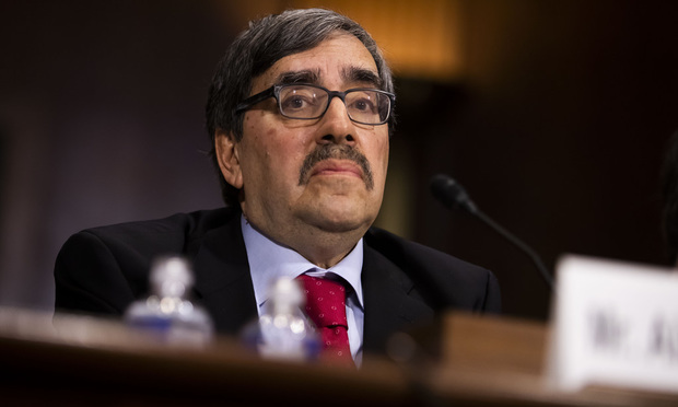 Alan Kaplinsky, with Ballard Spahr, testifies before the Senate Judiciary Committee during a hearing titled “Arbitration in America,” April 2, 2019. Photo: Diego M. Radzinschi/ALM