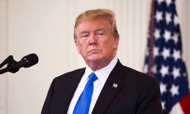 President Donald Trump in the East Room of the White House, on July 9, 2018.