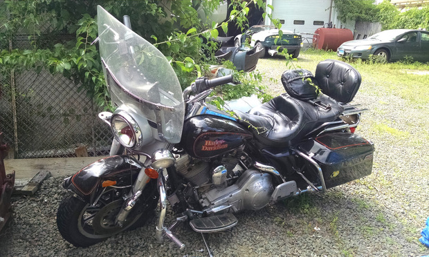 This was the motorcycle owned by Robert Muller, who sustained injuries to his left shoulder and hip following a 2016 head-on crash.