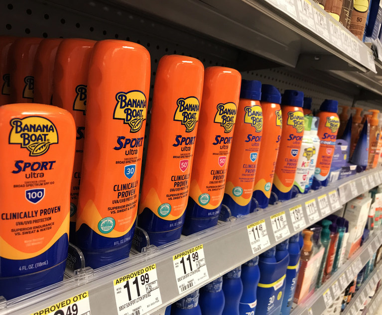 Connecticut Class Action Over Banana Boat Sunscreen Floats On