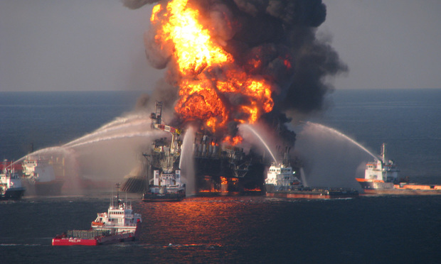Deepwater Horizon explosion/USCG via Wikimedia Commons
