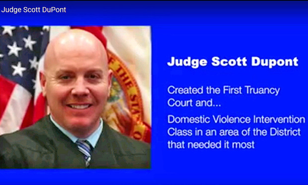 Screenshot from Judge Scott DuPont's 2016 campaign video/courtesy of YouTube