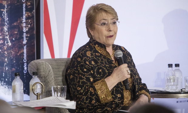 New U.N. human rights chief Michelle Bachelet/photo by Victor J. Blue/Bloomberg