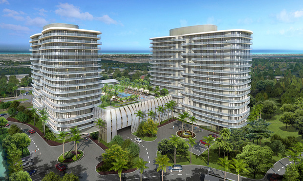 The SoLeMia Miami development to rise in North Miami will include residences, restaurants, shopping and a hotel. The first part of the project, two 17-story residential towers with a parking garage and amenities, will be finished in this summer. Courtesy of SoleMia Miami.