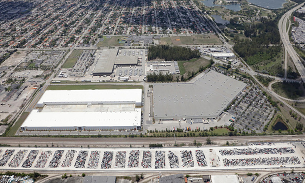 An aerial view of the three-building Centergate at Gratigny industrial property in Hialeah. Courtesy photo.